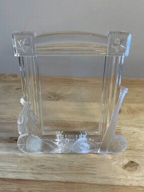 Vintage Princess House Moments of Pride Lead Crystal Sports Picture Frame German